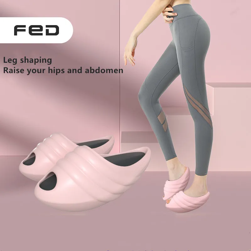FED Women's Swing Shoes Lose Weight Slippers Fashion Fitness Massage Lose Weight Slimming Swing Shoes