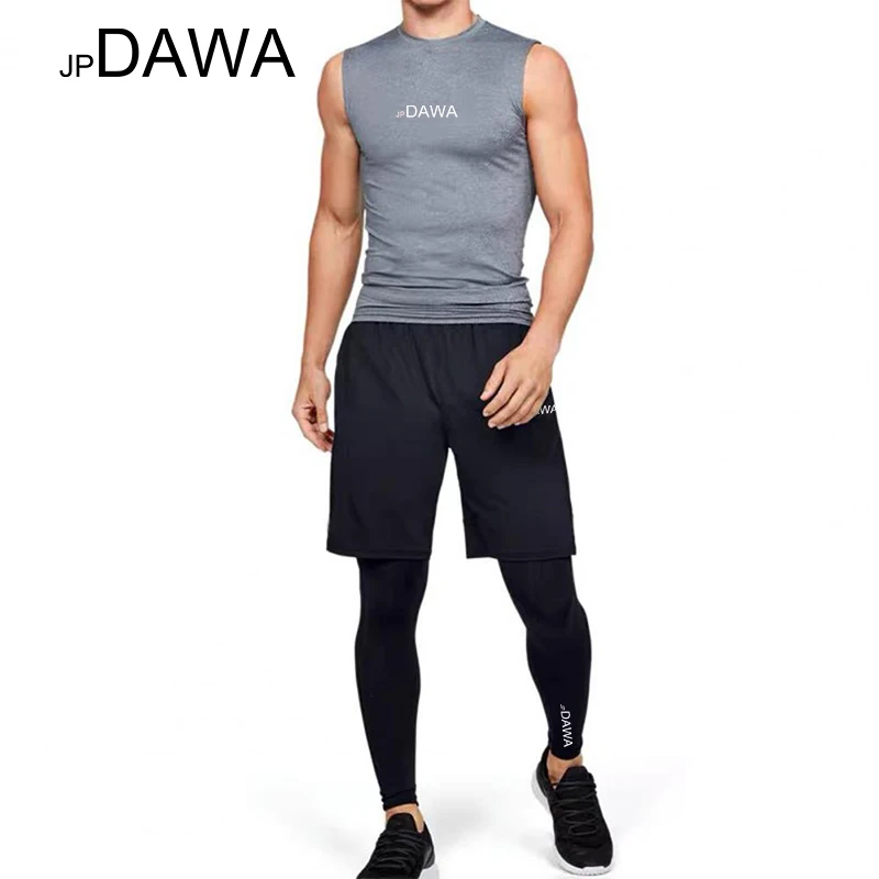 Wading Pants JP Dawa Summer Fishing Pants Men's Fake Two Piece Set Mosquito proof Outdoor Fitness Cycling Tight Elastic Luya Fishing Pants