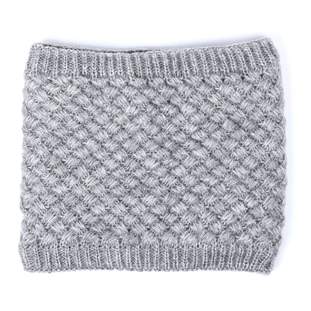 1PC Winter Warm Brushed Knit Neck Warmer Circle Go Out Wrap Cowl Loop Snood Shawl Outdoor Ski Climbing Scarf for Men Women