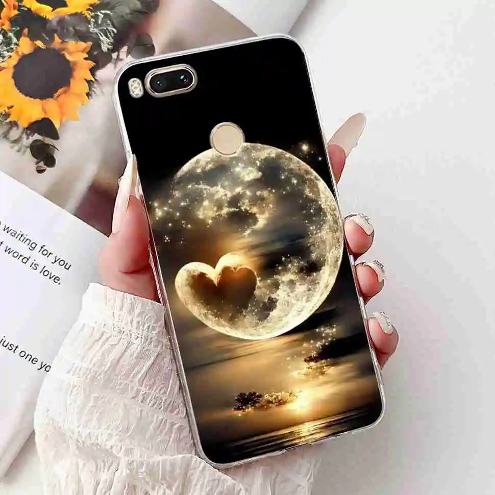 Love Pop Print TPU Soft Silicone Phone Case with Floral Design