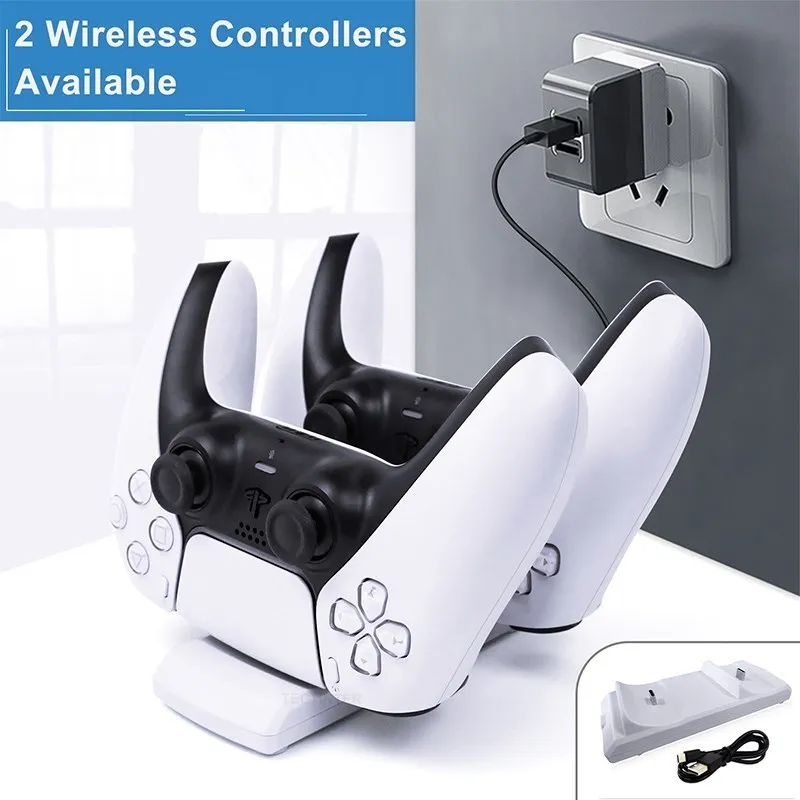 New PS5 Controller Charger Dual USB Charging Dock Station Detachable  Charging Port Charger for Playstation 5 Wireless Gamepad - AliExpress