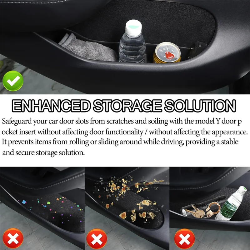 XXR-카 도어 트레이 사이드 수납함 정리함 테슬라 모델 Y 2020-2024 액세서리