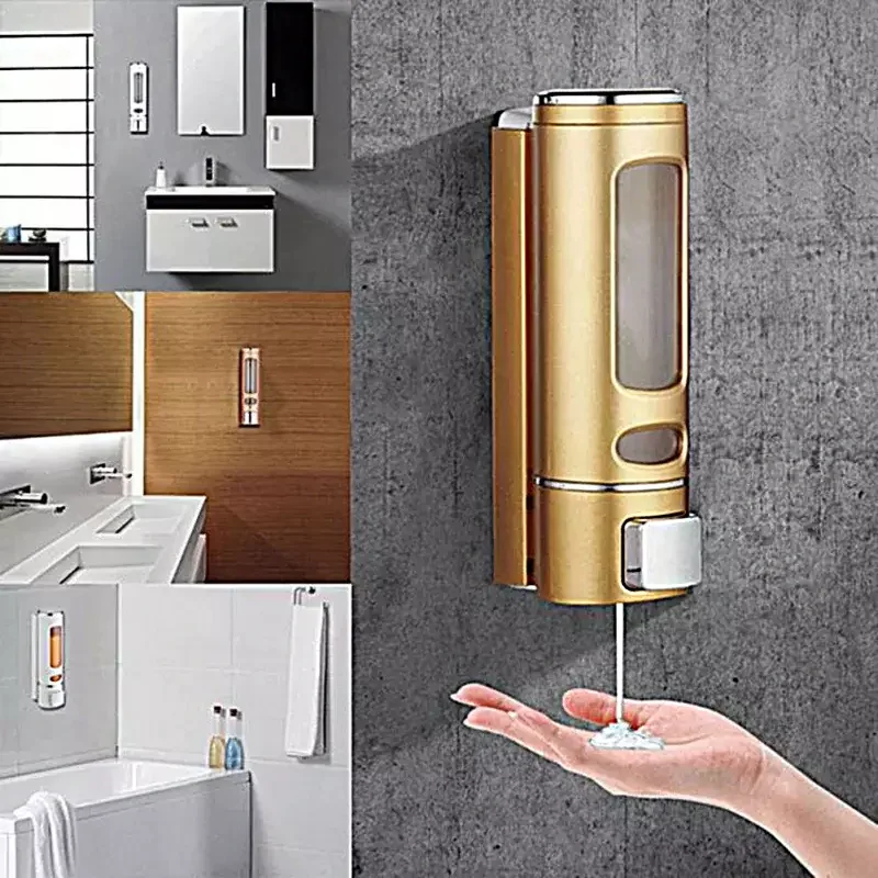 1/2/3 Heads Wall-mounted Soap Dispenser Bath Shampoo Shower Gel Liquid Soap Dispenser Soap Bottle Toilet Bathroom Accessories 3