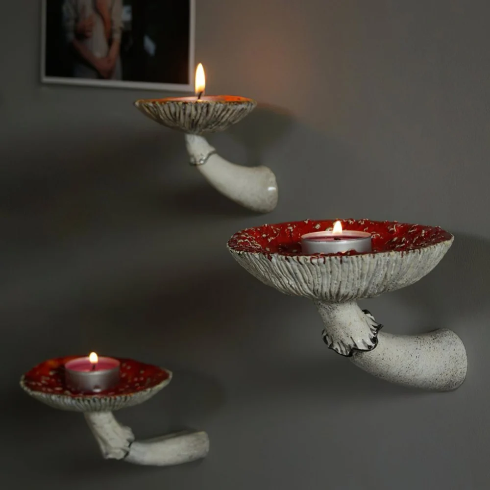 Mushroom Hanging Shelf Mushroom Decoration Frame Amanita Shaped