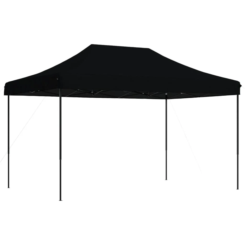 Faltbare, ausziehbare schwarze Partyzelt 440x292x315 cm, perfekt für Feiern, Events und Urlaub. – Detail 2