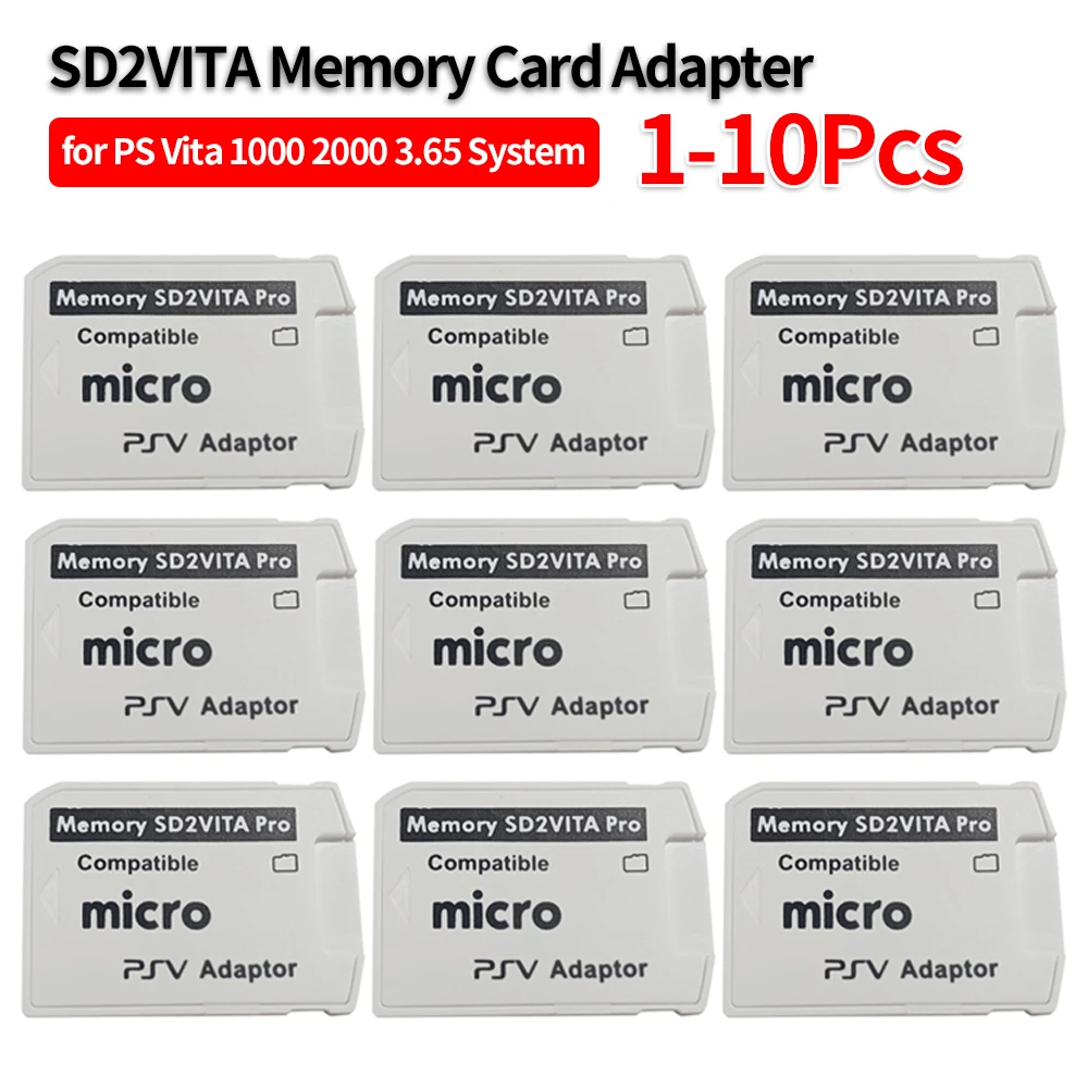 1-10Pcs SD2VITA 6.0 Memory Card For Ps Card Adapter Converter 3.60 System Micro Digital Memory TF
