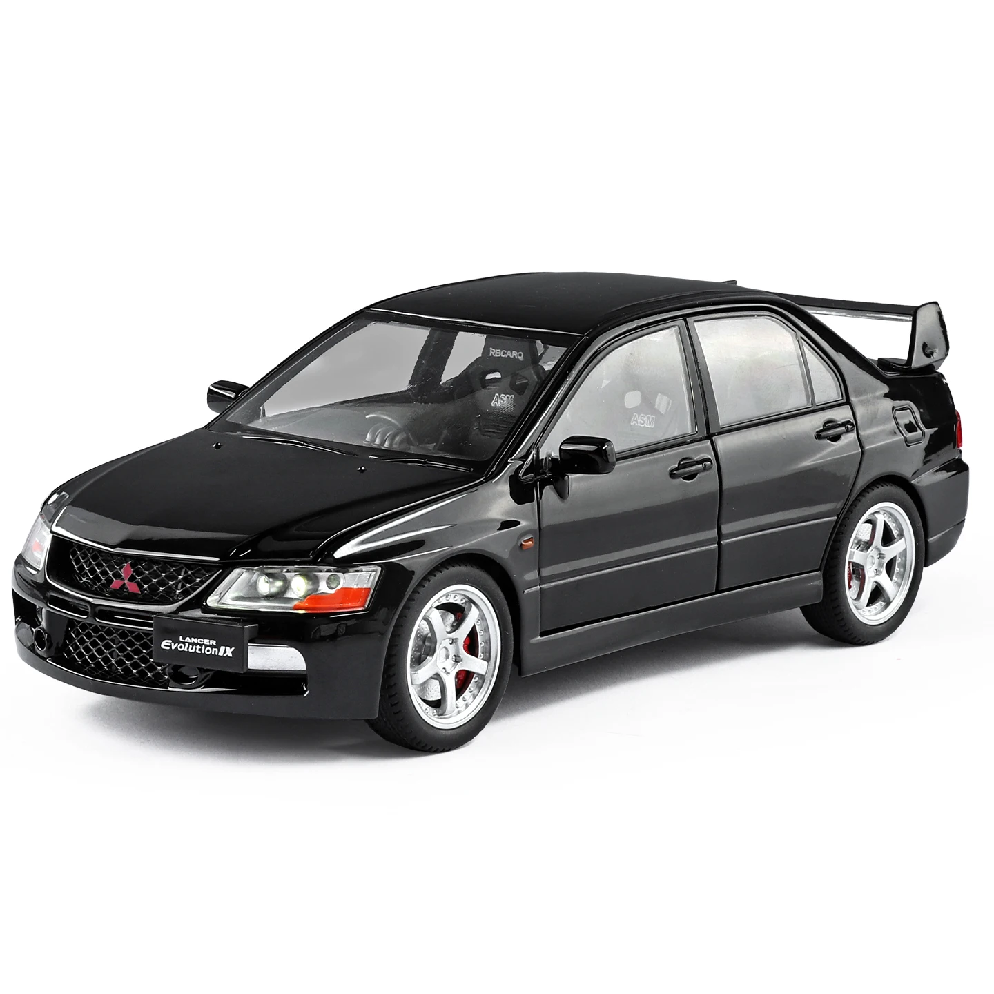 1:24 Scale Alloy Mitsubishi EVO 9 Supercar Model with Sound, Light, and Openable Doors