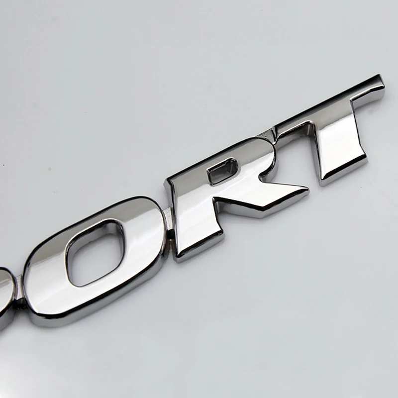 3D 크롬 ABS 자동차 편지 로고 스포츠 엠블럼 배지 스포츠 스티커 자동차 뒷 트렁크 액세서리