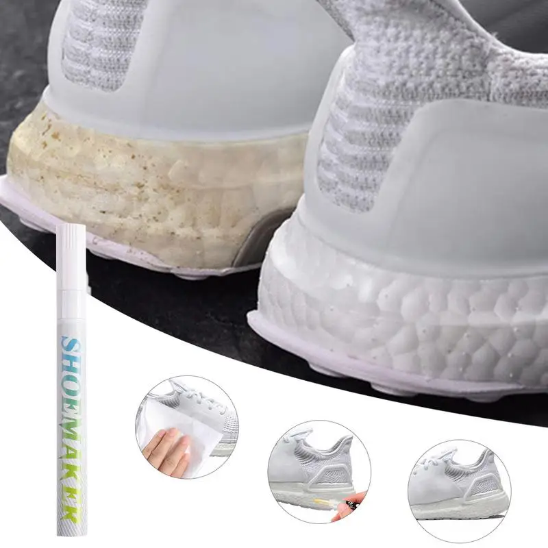 Shoe Repair Pen 20g Compact White Shoe Cleaner Black Markers Multifunctional Leather White Polish Pen Repairing