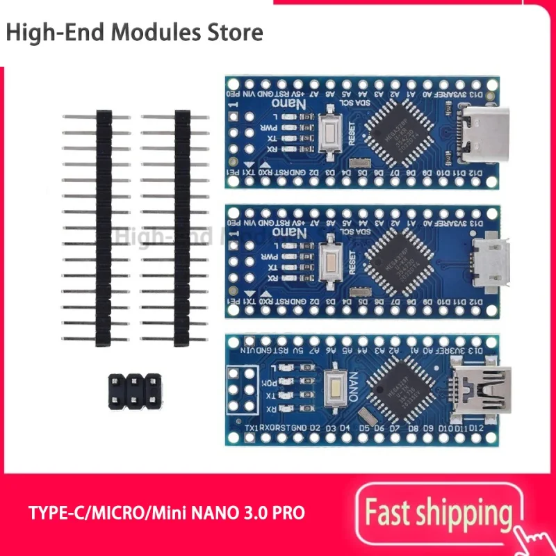 

Контроллер Nano 3,0 с Загрузчиком USB Type-C, совместимый с контроллером Nano 3,0 Для Arduino CH340, USB-драйвер 16 МГц, оригинальный IC ATMEGA328P