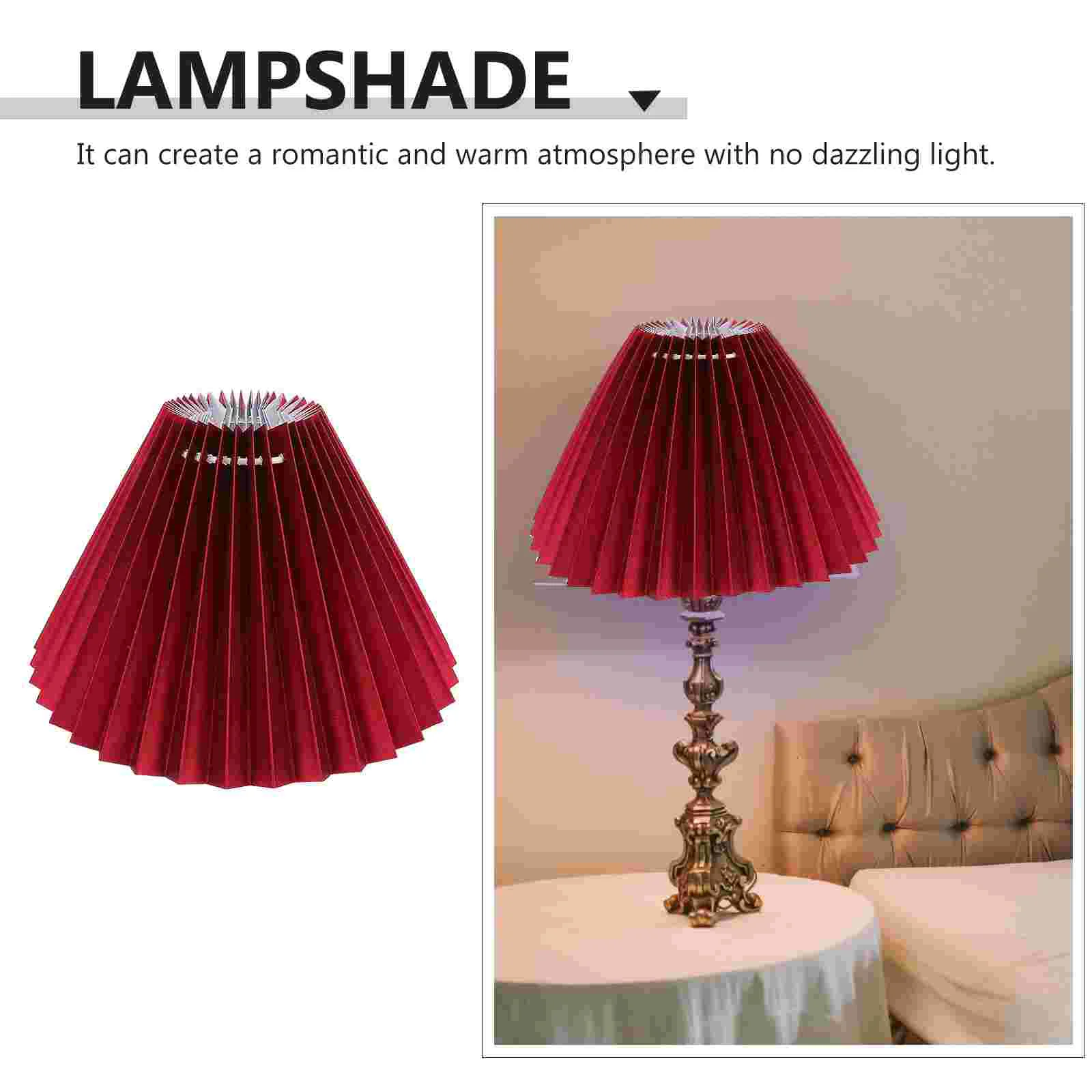 

Pleated Lampshade Accessory Desk Light Bracket Cloth Craft Wrought Iron Simple Style