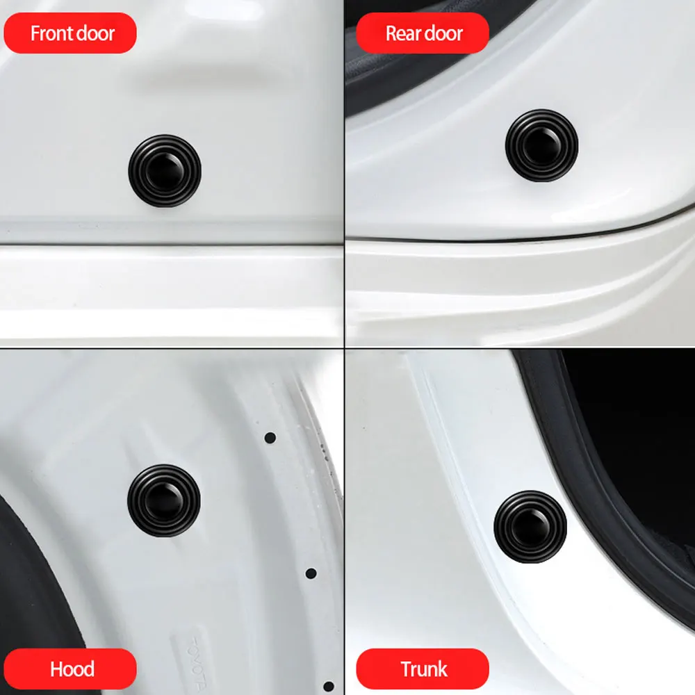 Car Trunk Sound Insulation Pad 4Pcs/lot Universal Car Door Shock Absorbing Gasket VW Shockproof Thickening Cushion Stickers car cushion