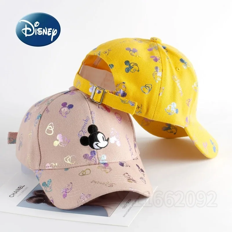 

Новая детская шапка Disney с Микки, модная трендовая Высококачественная бейсбольная шапка для мальчиков и девочек, милая мультяшная детская повседневная шапка