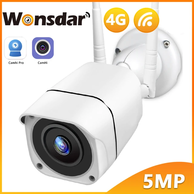 Wonsdar-cámara IP HD 4G de 5MP, con tarjeta SIM 3G, carcasa de Metal para  exteriores, WiFi, cámara de seguridad tipo bala, minicámara de vigilancia  CCTV, aplicación Camhi - AliExpress