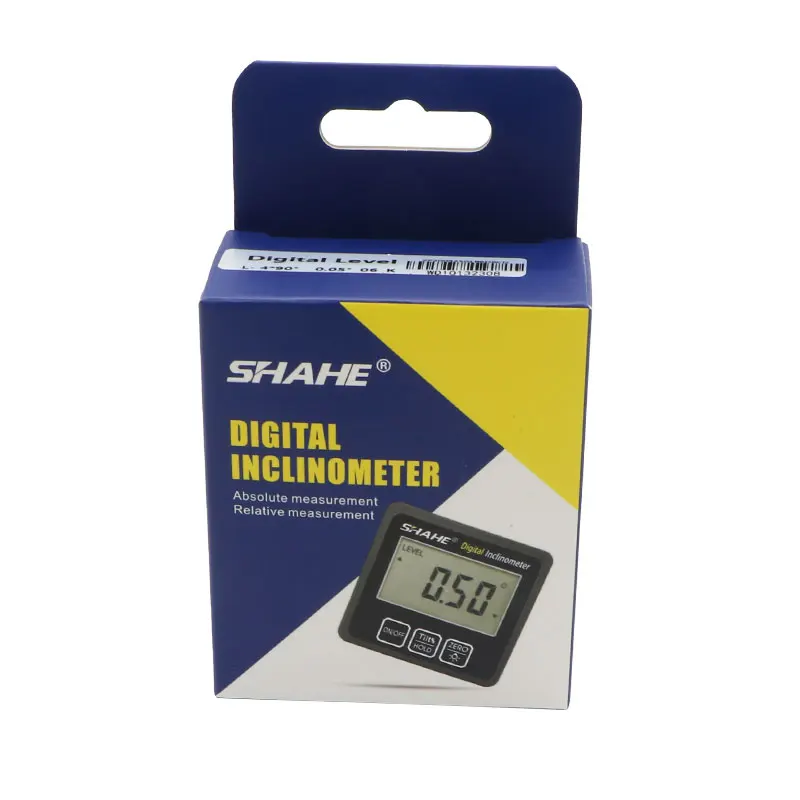 Shahe New High Precision Magnetic Digital Inclinometer Level Box Electronic Protractor With Backlight Angle Meter Tools