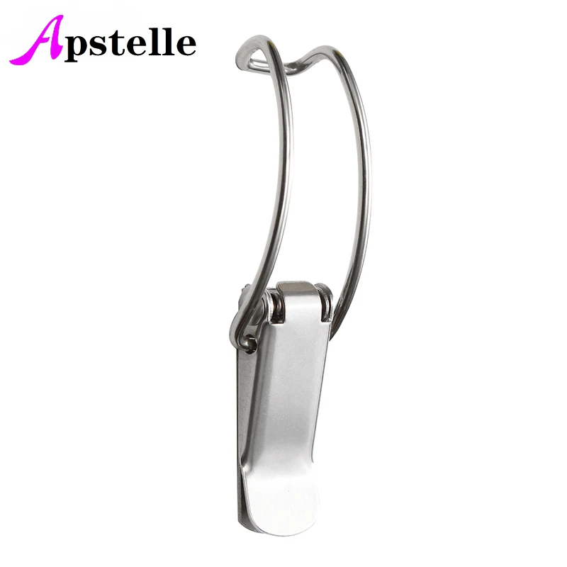 2pcs/Set Stainless Steel Metal Spring Suitcase Chest Toggle Locking Latch Catch Clasp Hasp Light Box Door Buckle Furniture Hardware Toggle Latches Decorative Latches