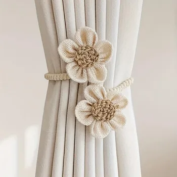 Fiori senza punzonatura Cinghie per tende intrecciate Tiebacks Decorazione borsa fai da te 1