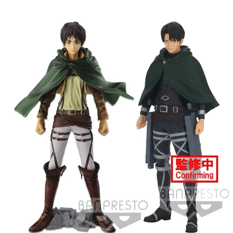 Bandai Original Attack On Titan Eren Jaeger Levi Ackerman Anime Action Figures Giocattoli Per Ragazzi Ragazze Regalo Per Bambini