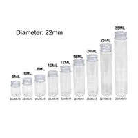 5ml 8ml 10ml 12ml 20ml 25ml 30ml Tiny Transparent Glass Bottles with Silver Aluminium Screw Cap Cute Jar Vials DIY Craft 100pcs 1