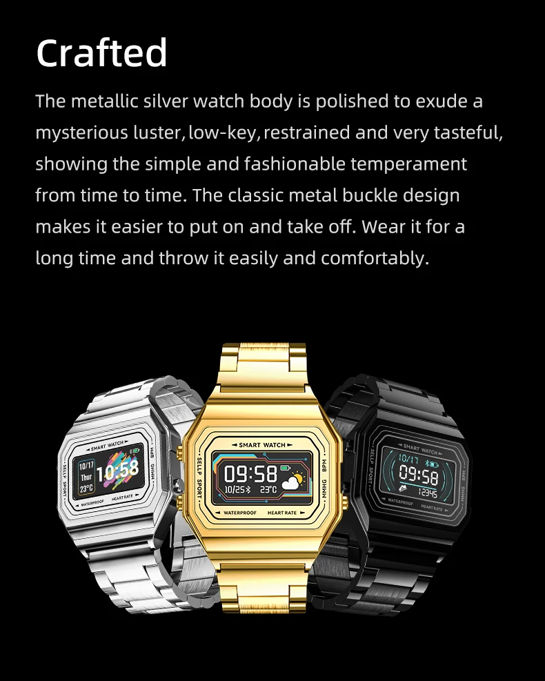 MAFAM i6 Smart Watch Men Always-on Display Message Notification Fitness Tracker Sleep Monitor Smart Watch for Android IOS Phone