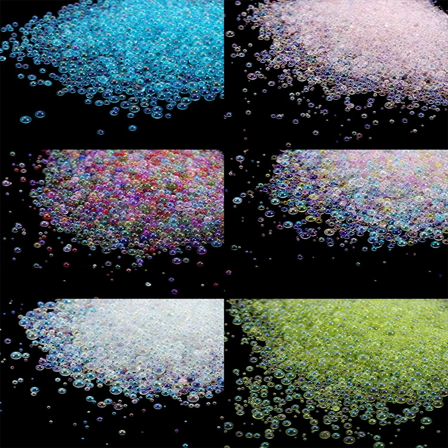 

Разноцветные стеклянные бусины без отверстий, 10 г