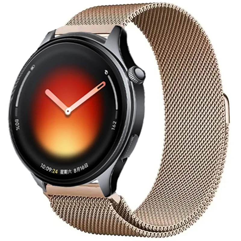 Sleek Stainless Steel Milanese Strap - 22/20mm Metal Band, Color 2