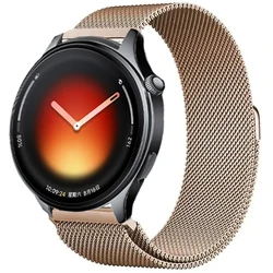 Sleek Stainless Steel Milanese Strap - 22/20mm Metal Band, Color 2 - Oneplus Watch Lite (Vintage Gold)