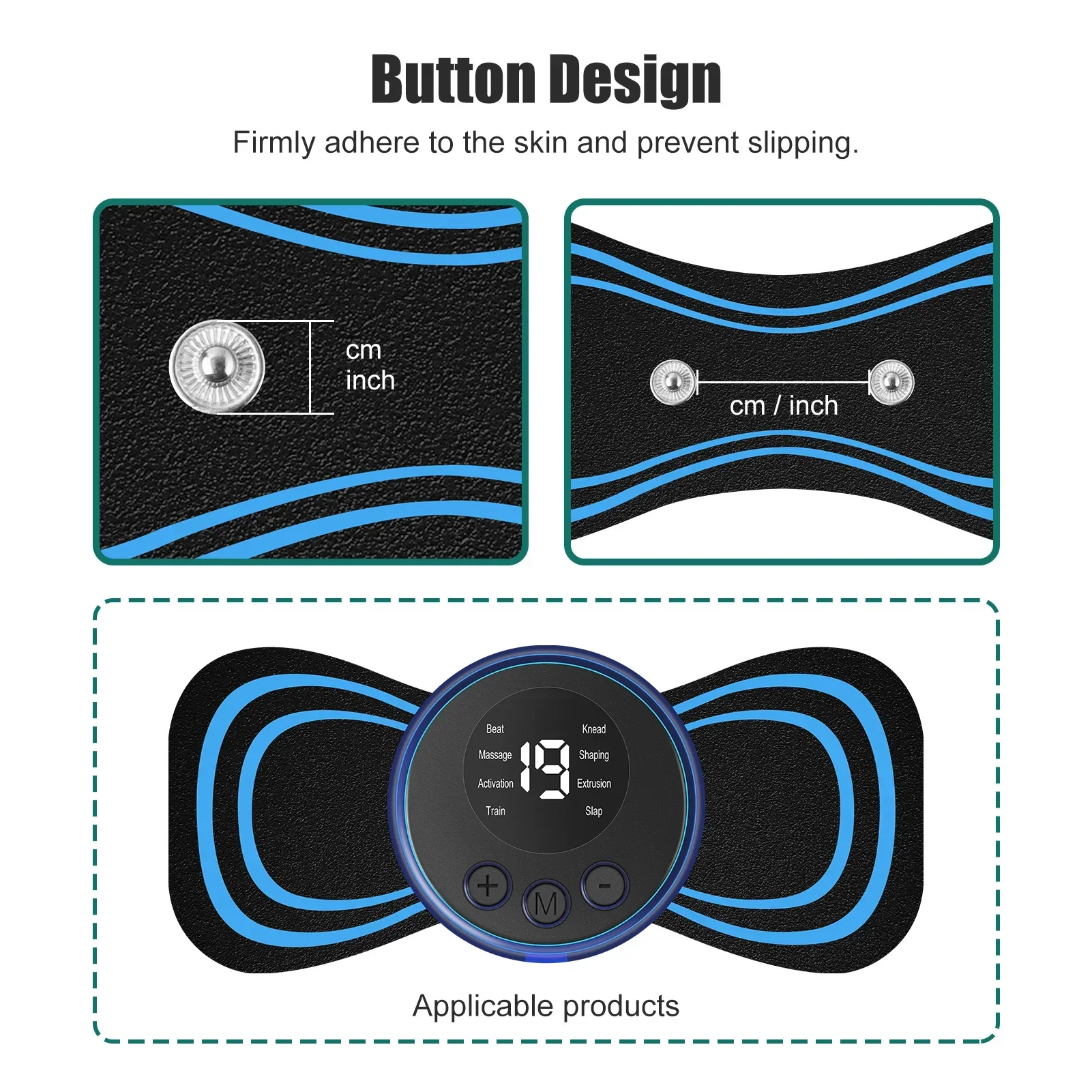 Cervical Massage Pad 5/10pcs Mini Neck Cervical Massage Stimulator Self Adhesive Patch for Neck massager