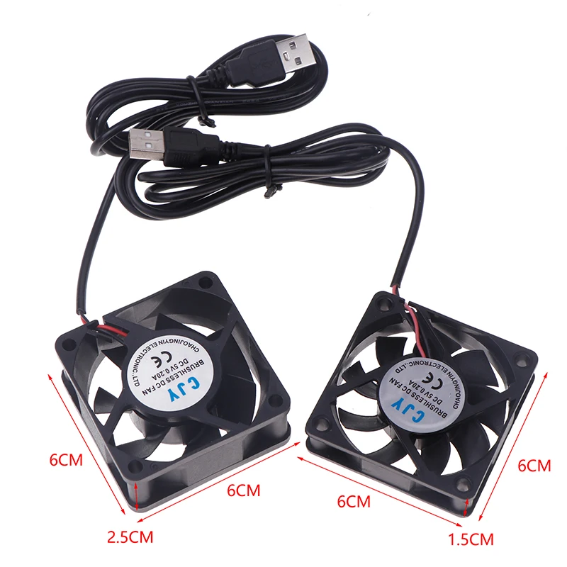 Cooling Fan Gaming Cooling Fan 1PC PC Computer Case Cooler 60mm USB Fan 5V Brushless Cooling Fans For Raspberry Radiator Ventilation Oil Bearing