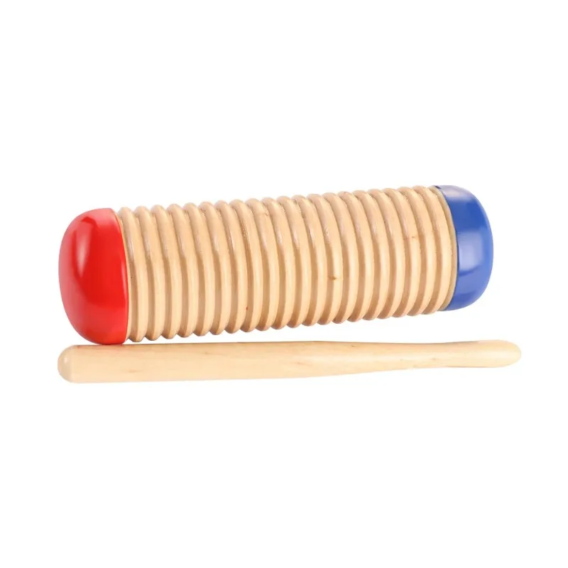 Musical Instrument Rhythm Toy Wooden Guiro Music Toy for Baby Kid Child Early Educational Toys Tool Percussion with Mallet