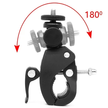 Alta qualità 1/4 bici bicicletta moto manubrio manubrio morsetto Bar Cam Mount treppiede adattatore accessori per Action camera GoPro