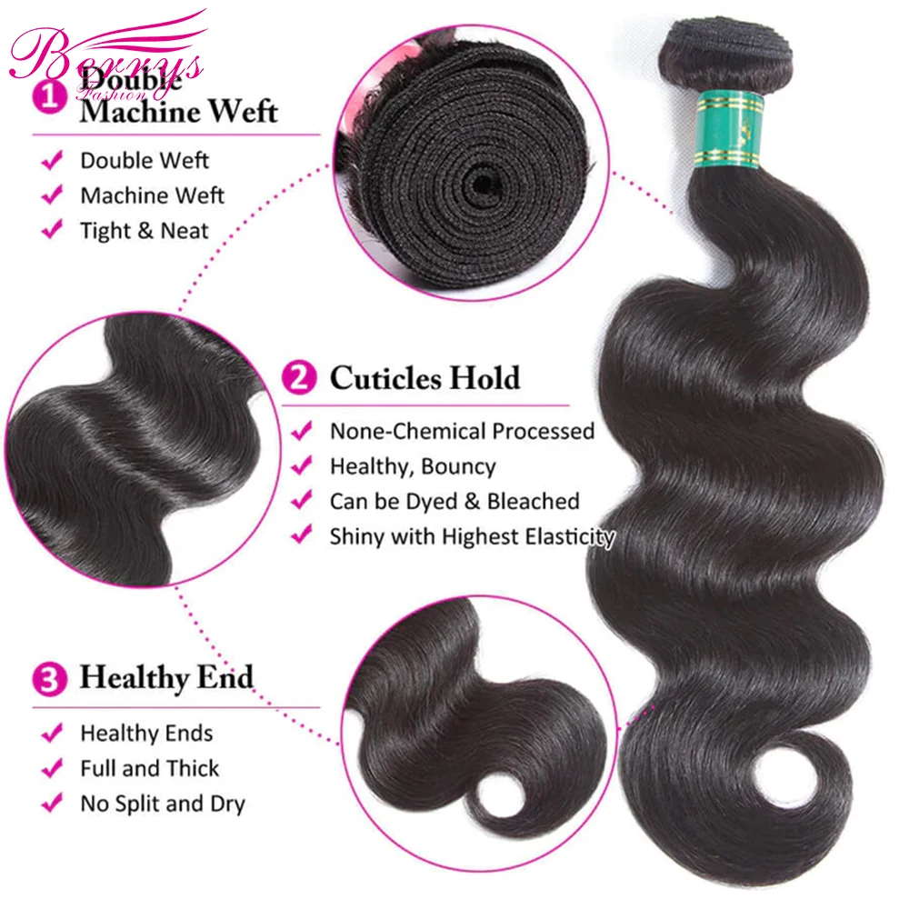 Human Hair Bundles Body Wave 10-32inch Brazilian Virgin Hair 3 Bundles Unprocessed Human Weft
