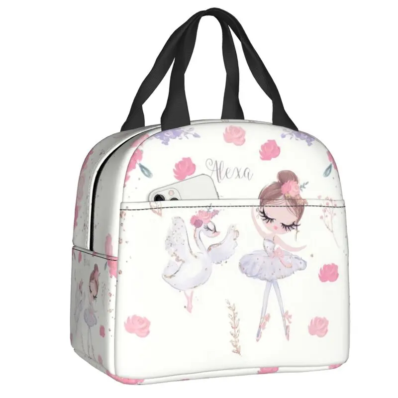 Ballet Art Portable Lunch Box Per Le Donne Multifunzione Swan Thermal Cooler Food Insulated Lunch Bag Office Work