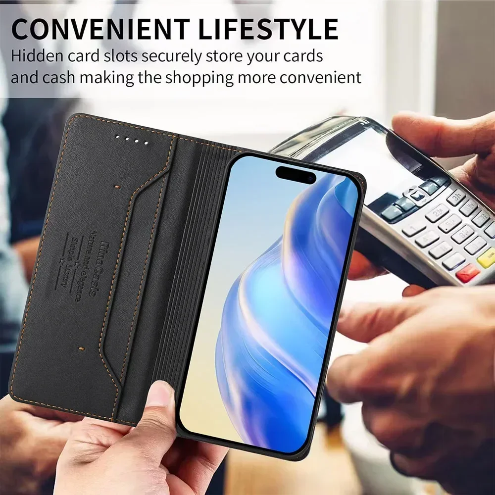 Magnetic Leather Wallet Flip Phone Cover
