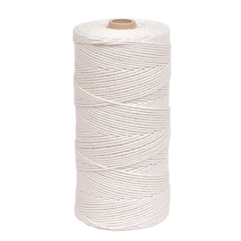 1/2Pcs Cotton Twine, 656 Feet 1MM, Kitchen Cooking Bakers Rope for Meat Roasting, Natural String for Gift Wrapping, Gardening