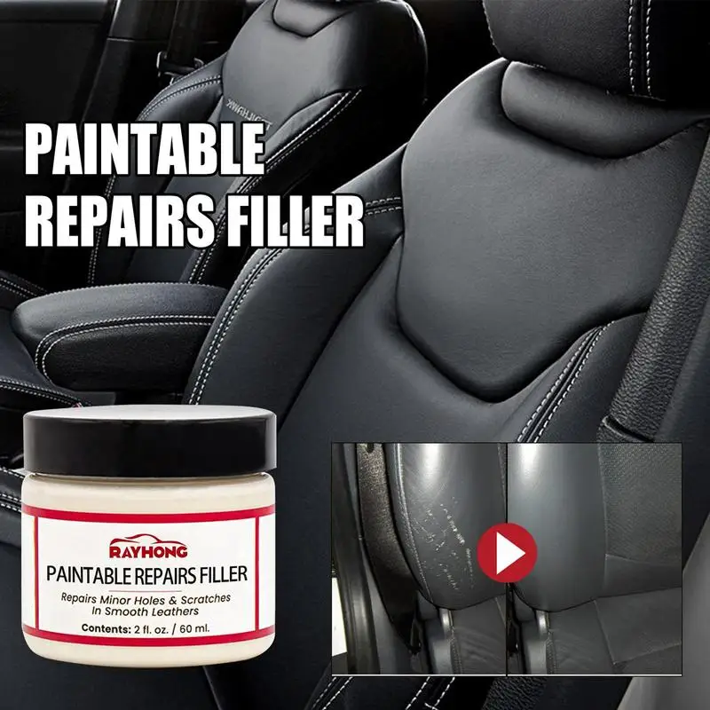 

60ml Natural Leather Conditioner Protective Compound Leather Restoration Cream Filling Paste For Car Seats Shoes Sofa Boots Bags