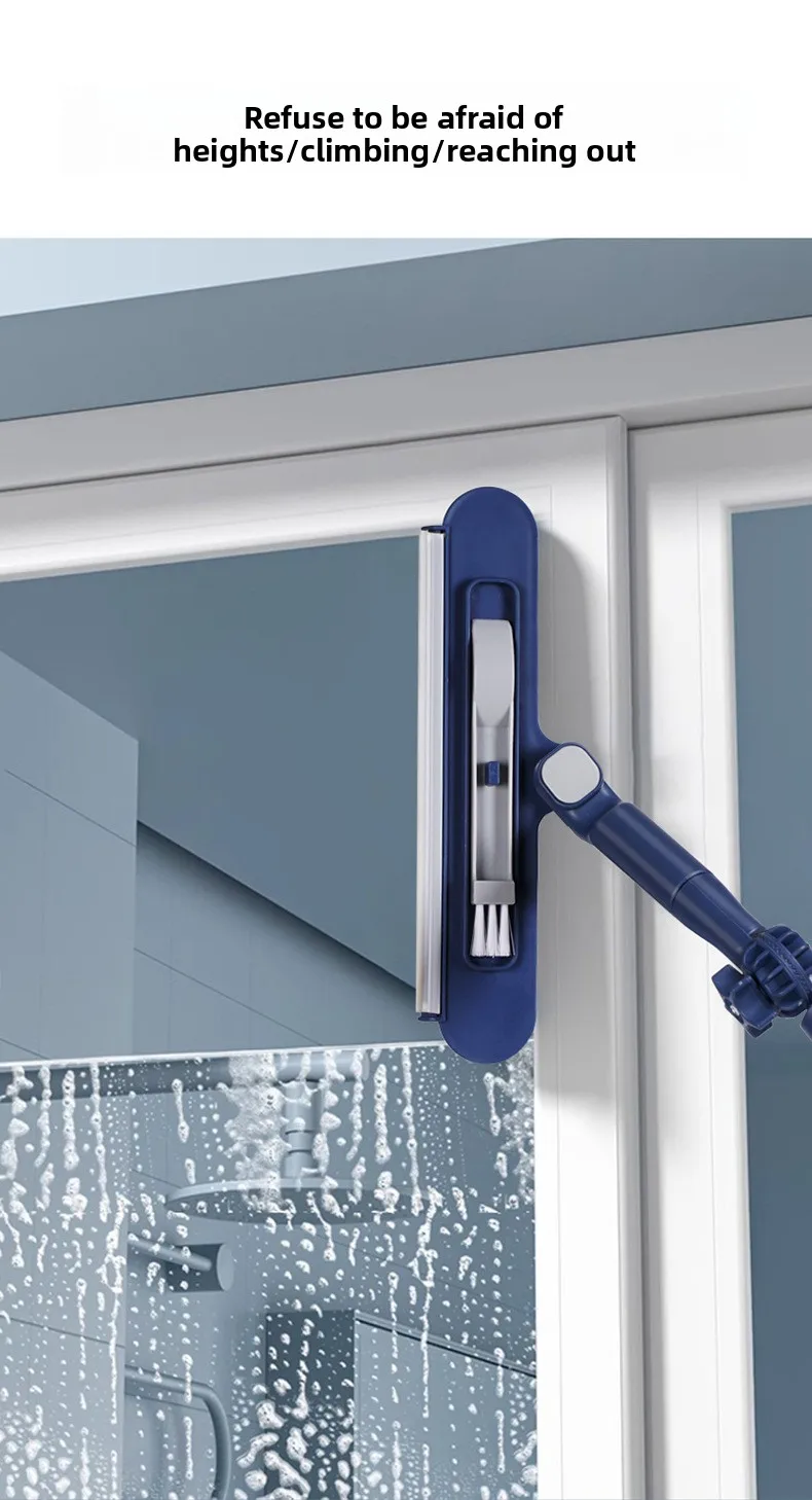 Hochhaus-Fensterreiniger mit Doppelseitiger Magnetischer Abzieherfunktion und Teleskopstange für Außen- und Innenbereich – Detail 11