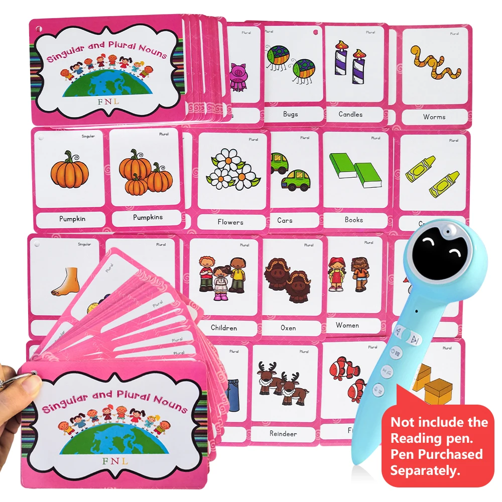 46 Groups/set Irregular Verbs Montessori English Word Pocket Flash Card Game Card Learning English Educational Toys for Kids 4