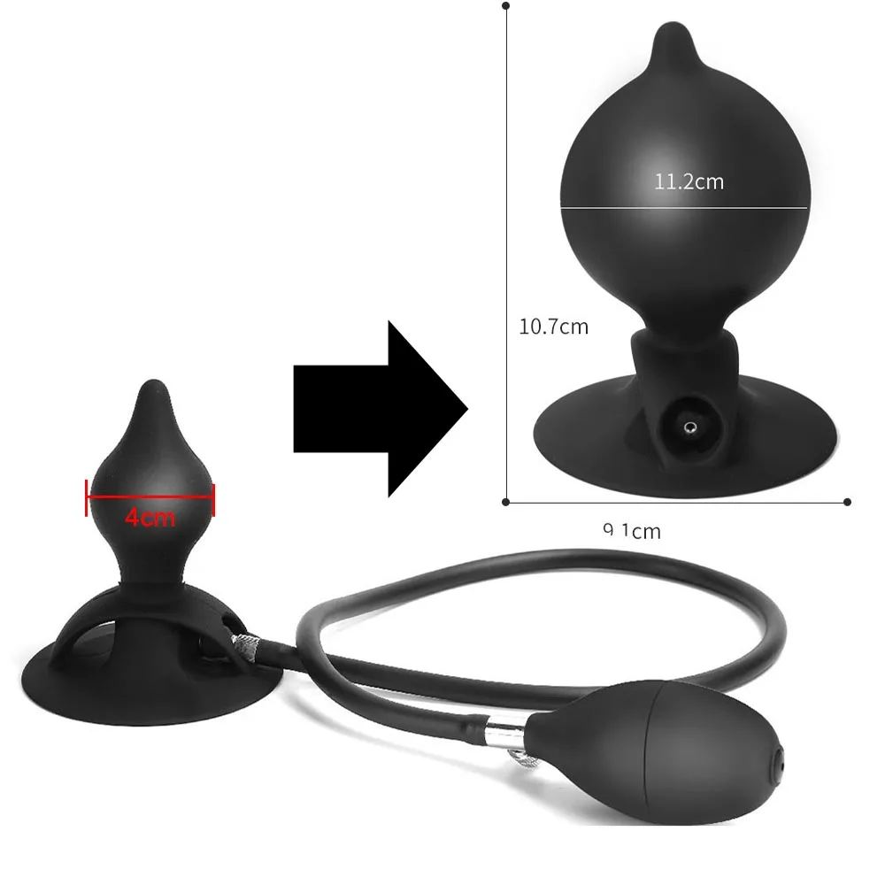 Huge Anal Plug Inflatable Expansion Big Silicone Inflatable Butt Plug To  Sex Toy | eBay