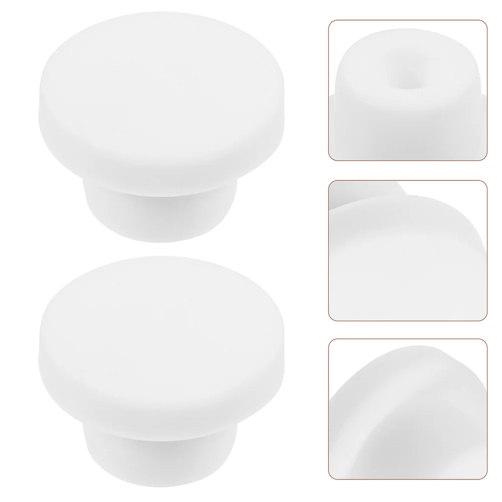 

2 Pcs Bathtub for Baby Children's Stopper Rubber Plug Household Wash White Overflow Drain Caps