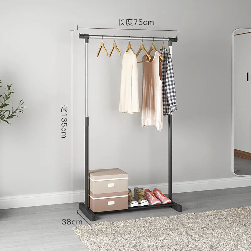 Floor Standing Clothes Hanger With Drawer Home Bedroom Mobile