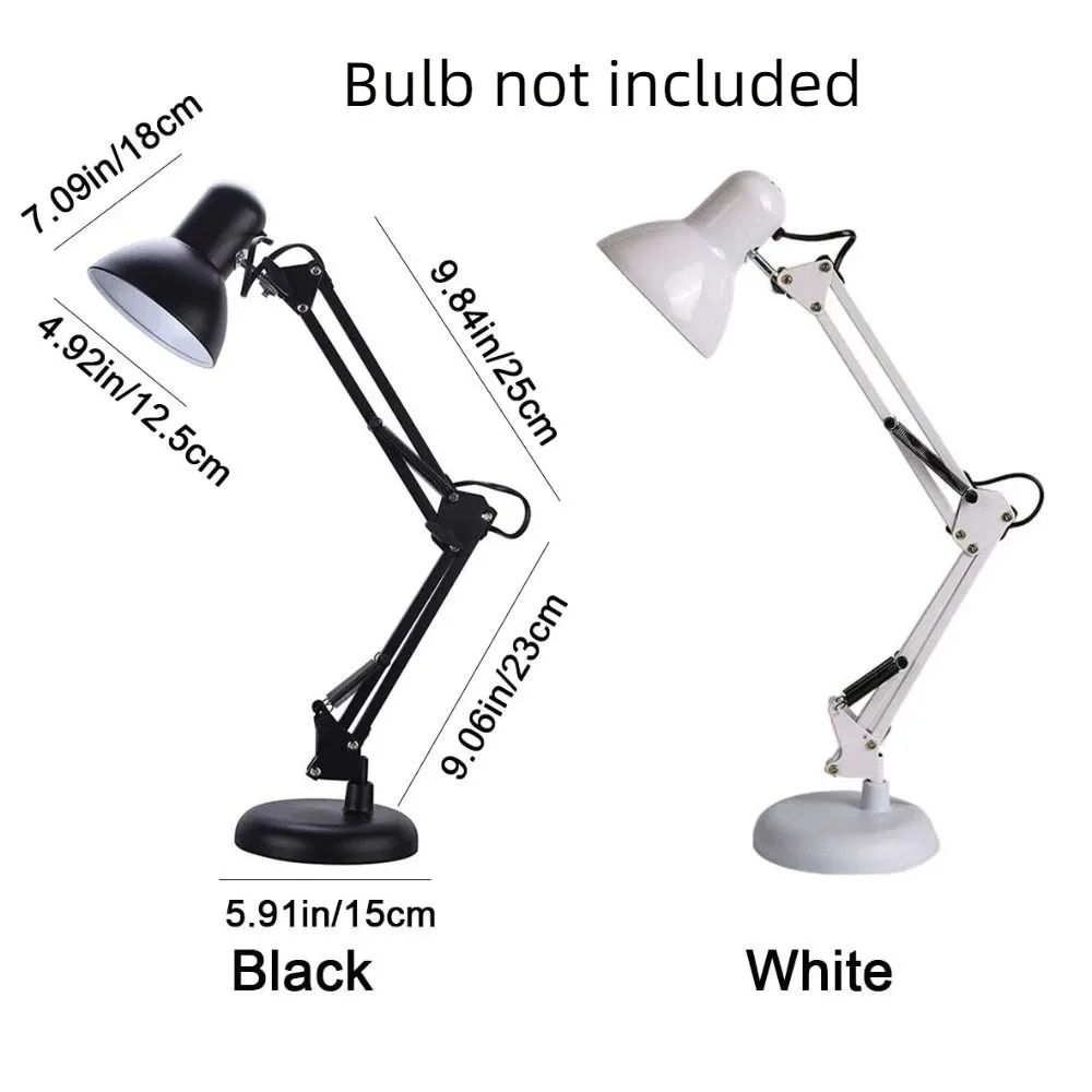 Practical E27 Desktop LED Lamp Metal Long Arm Reading Lamp Folding Adjustable Night Light Nail Manicure Table