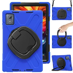 Premium 360° Rotating Kids Tablet Case with Heavy - Duty Stand & Shoulder Strap - Durable Protective Cover for K11 Plus 11.45 2024 (Blue)