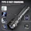 10000LM 800W Most Powerful Led Flashlights Tactical 15000mah Built-in Battery Flash Light Emergency Spotlights 4km Holiday Gifts 2