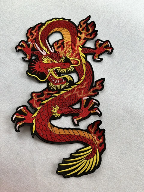 Patchs chinois traditionnels Dragon phénix Double bonheur, 5 pièces, Badges  décoratifs de mariage, autocollants pour vêtements