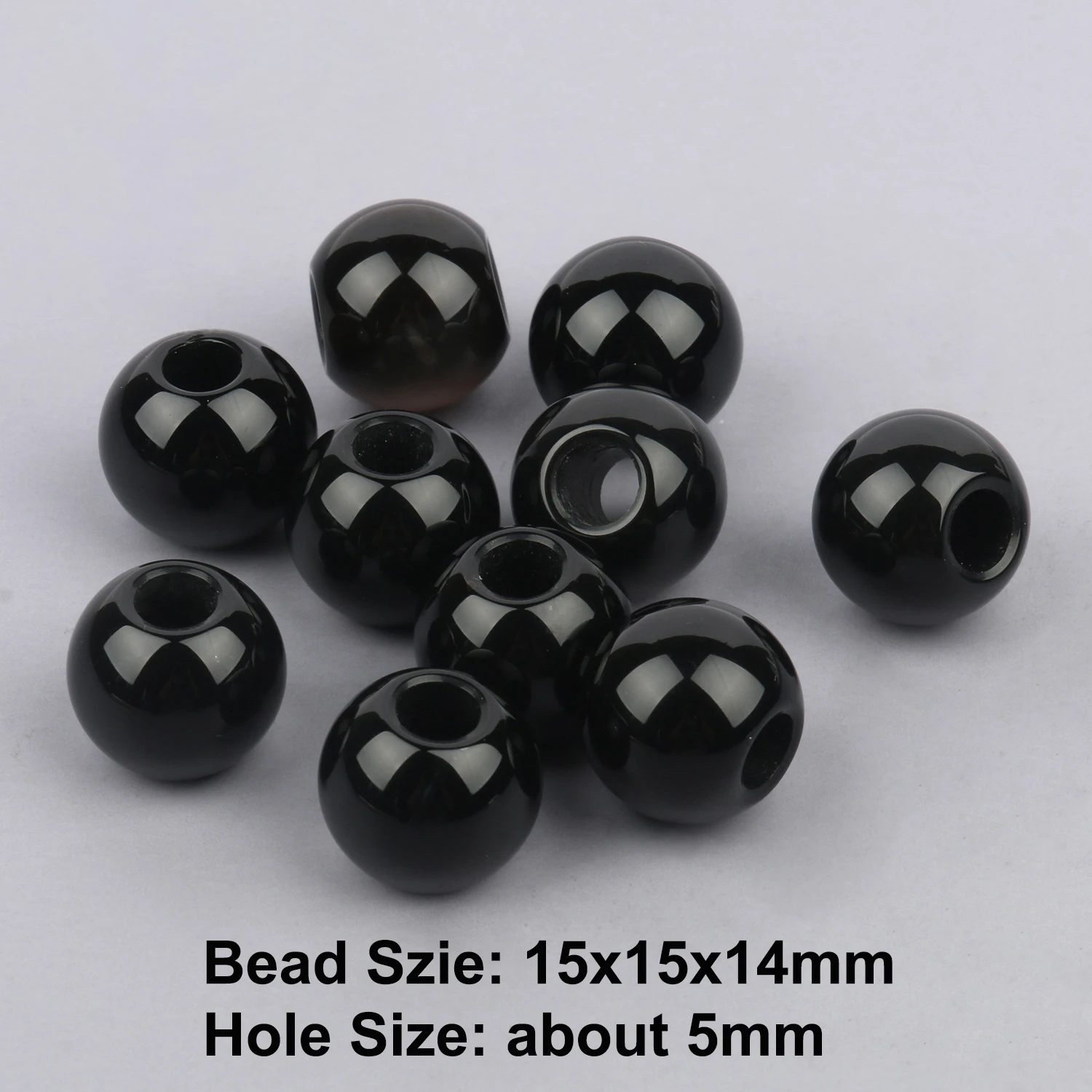 45 perline rotonde sfuse da 8 mm, perline rotonde sfuse per la