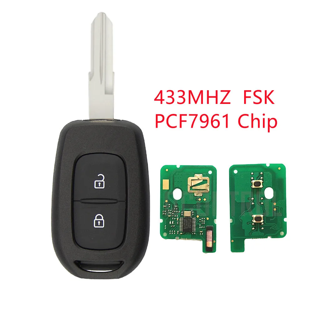 

Car Remote Key For Renault Sandero Logan Lodgy Dokker Dacia Duster 4A 7961 Chip 433Mhz FSK Auto Smart Control Replacement