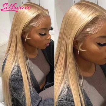 13x4 Straight Honey Blond Lace Front Wigs Human Hair 13x6 Hd Lace Frontal Wig For Women 27# Colored Lace Front Wigs Brazilian 1