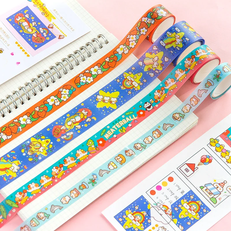 Sharkbang PET Transparent Cat Animal Scrapbooking Washi Adhesive Tape Planner Decorative DIY Tape Sticker Kawaii Stationery 4