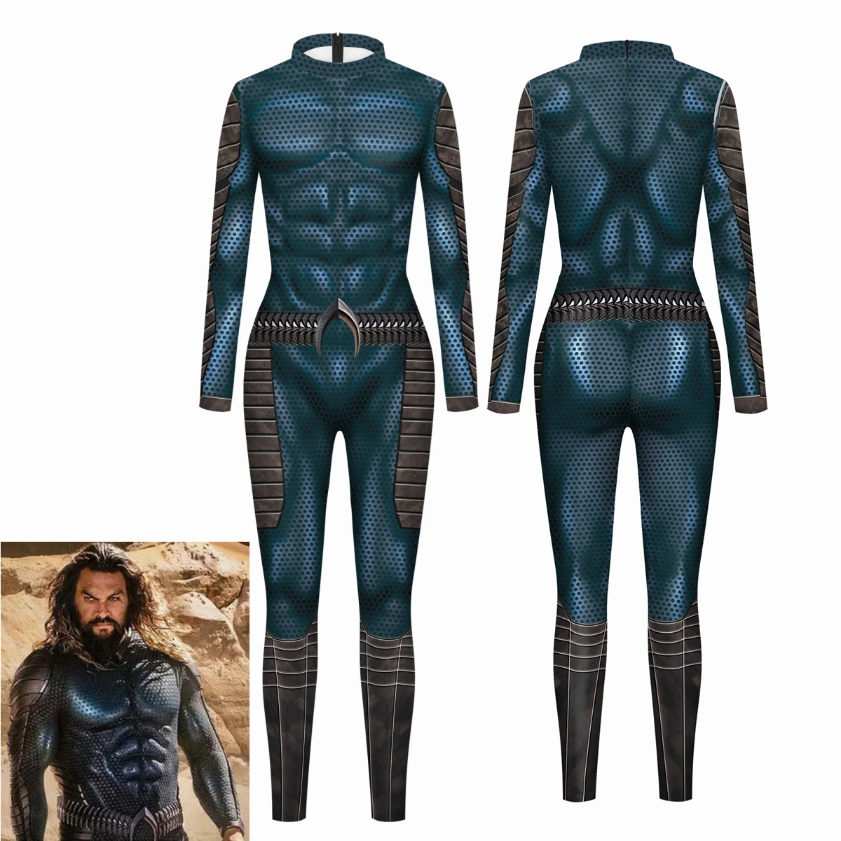 New Aquaman 2 Aquaman And The Lost Kingdom Arthur Curry Cosplay Tuta Halloween Unisex Zentai Party Masquerade Body